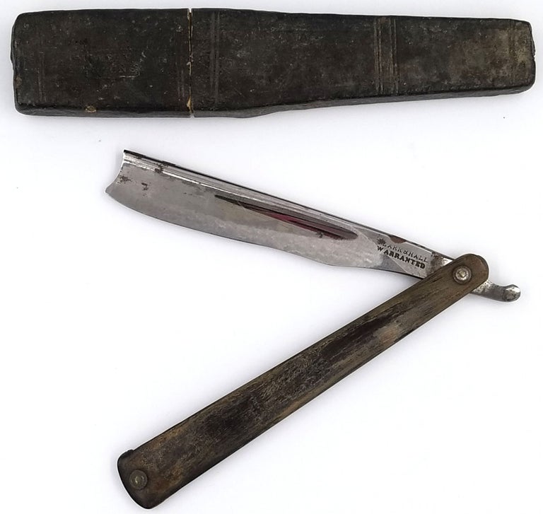 Item #23689 Clark & Hall Warranted Straight Razor in W. Greaves & Sons box. W. Greaves.
