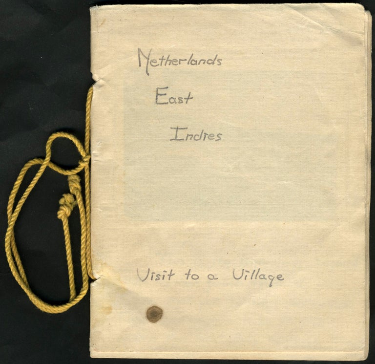 Item #23695 "Netherlands East Indies, Visit to a Village". Soldier's handmade photograph album. WWII, US Military.