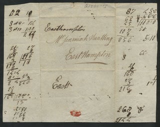 Jonathan Huntting Southold, Long Island to his brother. Manuscript letter.