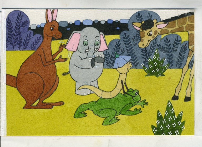 Item #23703 Original art work, children's Kangaroo story book. Children's, Art.