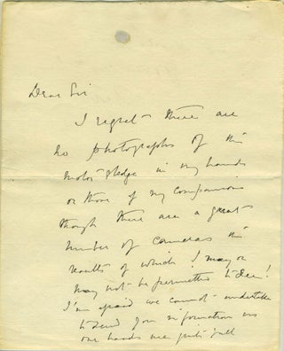Autograph letter from Scott, one of his last, written in the Antarctic, possibly with a partial fingerprint.