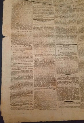 "Official Account of the loss of the Frigate Essex" published in the Columbian Centinel July 20, 1814.