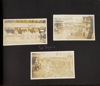 India Photograph Album, focused on people at work, women of different castes, marketplace scenes; a tour by an American couple.