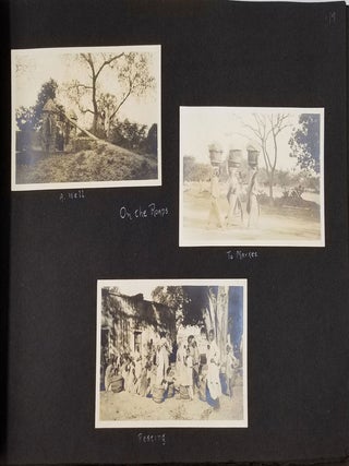 India, a Venacular Photograph Album by a travelling American, focused on people at work, women of different castes, marketplace scenes etc.