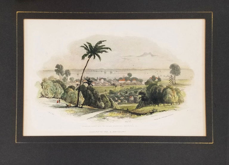 Item #23854 "Singapore Roads with the English Residences, Institution, & c". Lithograph. George Edward Madeley.