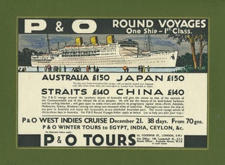 Item #23857 P&O Line Voyage Mock up artwork. Steamship art
