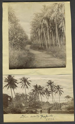 Item #23875 5 Papeete (Tahiti) Albumen photographs, including Brig 'Galilee'