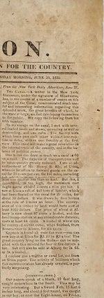 'The Union' newspaper, including States' rights, Slavery & the Missouri Compromise.