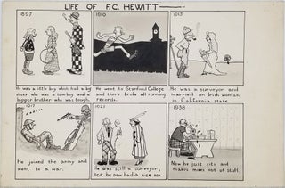 Item #23881 Stanford graduate WWI original pen and ink cartoon art work. F. C. Hewitt. F. C. Hewitt