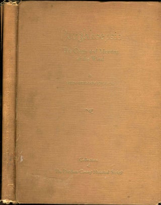 Item #23899 Poughkeepsie, the Origin and Meaning of the Word. Helen Wilkinson Reynolds