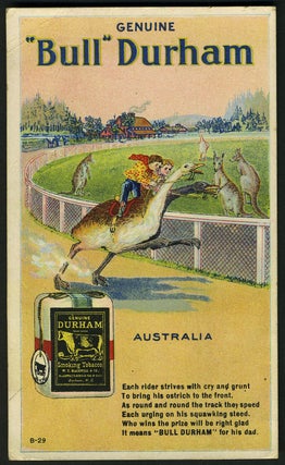 Item #23903 Bull Durham tobacco advertising postcard, with kangaroos