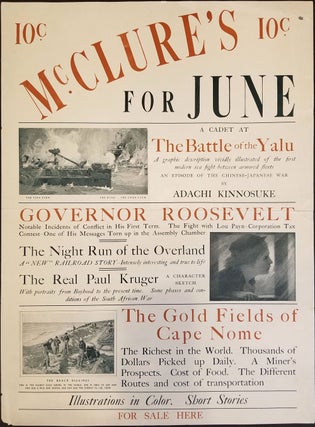 Item #23919 Alaska gold rush and Teddy Roosevelt: 'McClure's for June' (1900). Poster