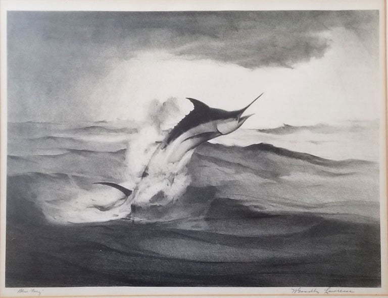 Item #23999 "Blue Fury". Signed lithograph. William Goadby Lawrence.