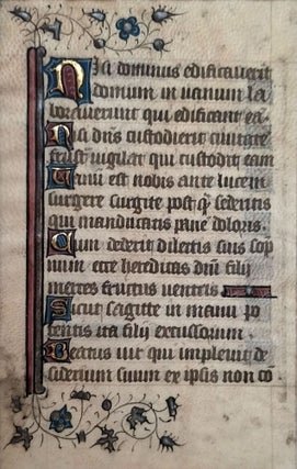 Item #24015 Illuminated vellum leaf from a French Psalter