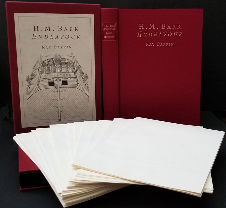 Item #24030 H.M. Bark Endeavour. Her Place in Australian History, With an Account of Her Construction, Crew and Equipment and a Narrative of Her Voyage on the East Coast of New Holland in the Year 1770. Ray Parkin.