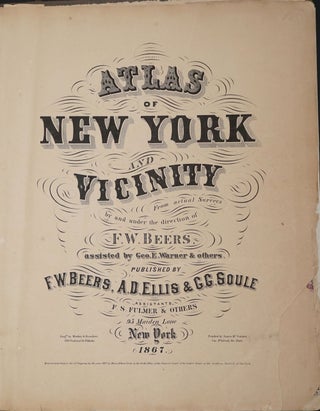 Item #24045 Atlas of New York and Vicinity. F. W. Beers