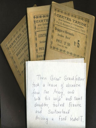 Item #24115 Three “Cartes Taride pour Cyclistes et Automobilistes” of France with an American...