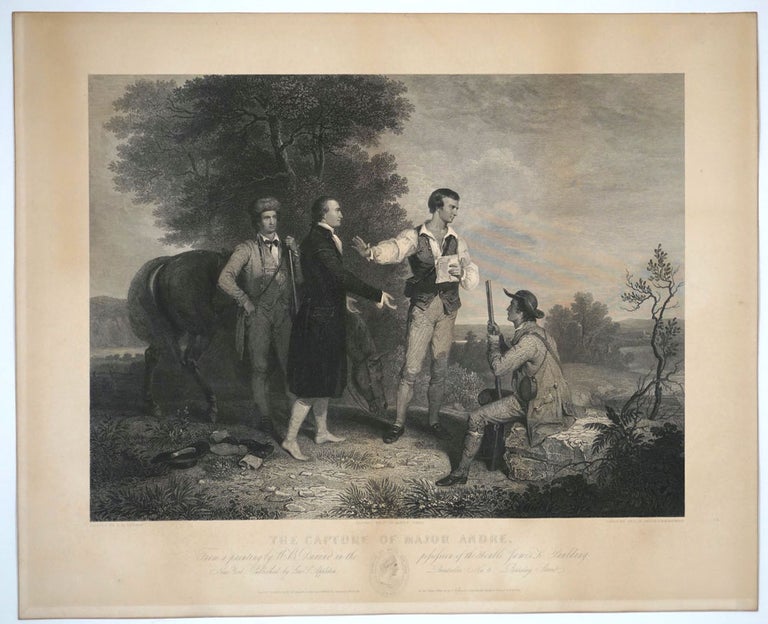 Item #24223 "The Capture of Major Andre." Engraving. A. B. Durand, James., Alfred. Smillie, Jones, Robert Hinshelwood, after, engravers.