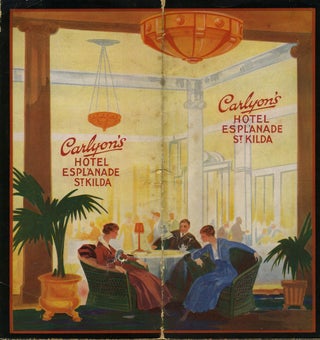 Item #24349 Carlyon's Hotel Esplanade St Kilda. Travel brochure. Melbourne