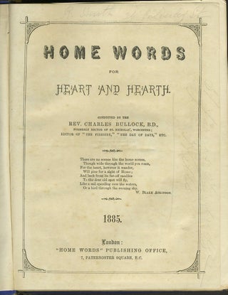 Item #24354 Home Words for Heart and Hearth. St. James', Tunbridge Wells Parish Magazine, with...