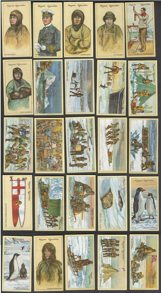 Item #24355 Polar Exploration. Set of 25 cigarette cards, 2nd series. Antarctic, Arctic.