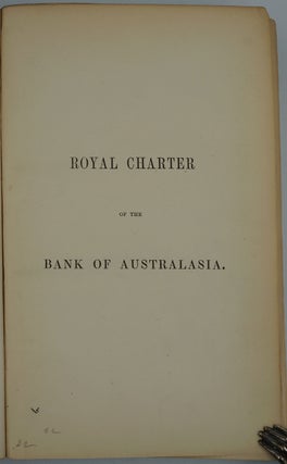 Royal Bank Charters, including Australian banks. Volumes I, II & III.