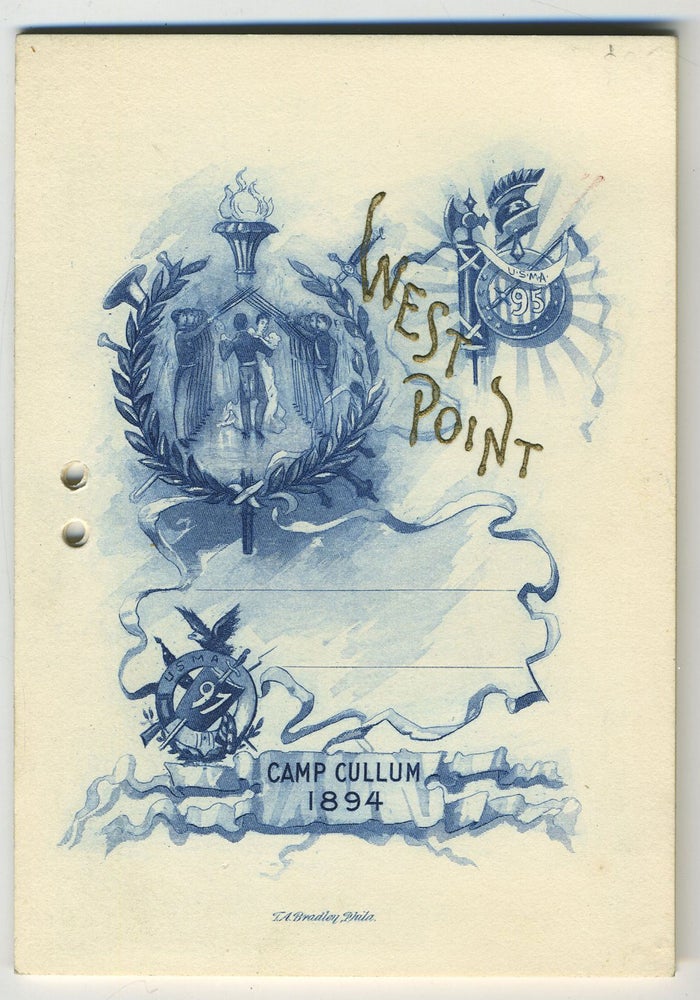 Item #24389 West Point Hop card proof, West Point, Camp Cullum 1894. West Point.