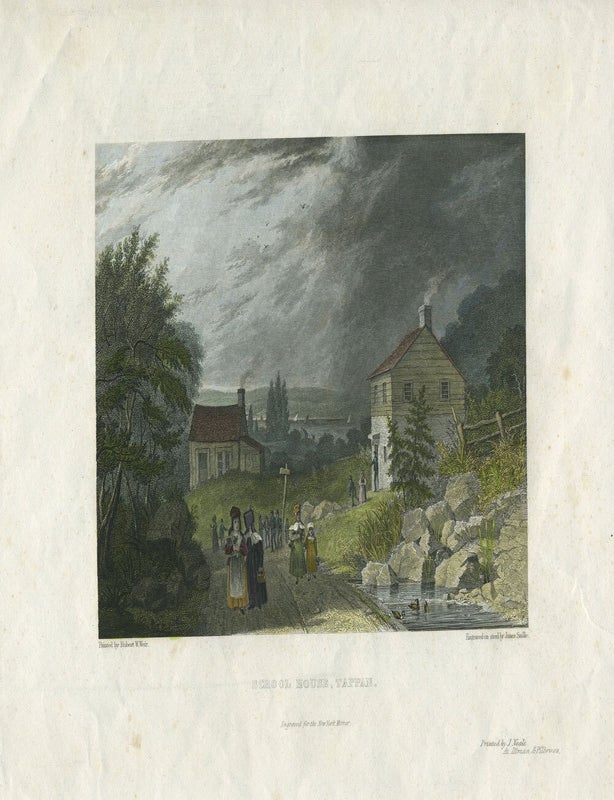 Item #24399 School House, Tappan. Robert W. James Smillie Weir.