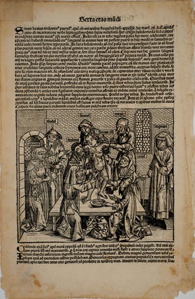 Item #24422 Halley's Comet and Anti-Semitism in 1493, from the Nuremberg Chronicle. Woodblock....