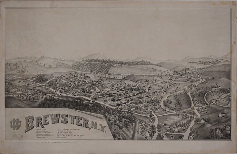 Item #24426 1887 Brewster, N. Y. Lithograph. NY Brewster.