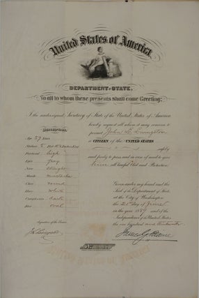 Item #24438 1889 American Passport. John L. Livingston
