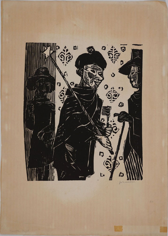Item #24458 Twelfth Night. Woodcut. Jean Louis Forain.