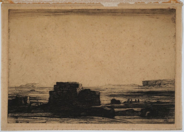 Item #24460 Signed Landscape etching. David Young Cameron.