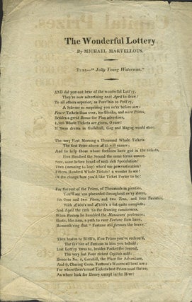 English Lottery handbill with song on verso.
