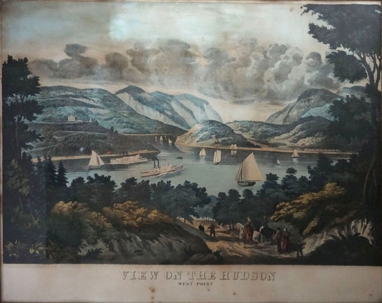 Item #24475 View on the Hudson: West Point. engraver Robertson.