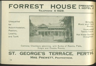 The Western Australian Tourists' Guide and Hotel and Boarding House Directory. 1925 - 1926 Issue.