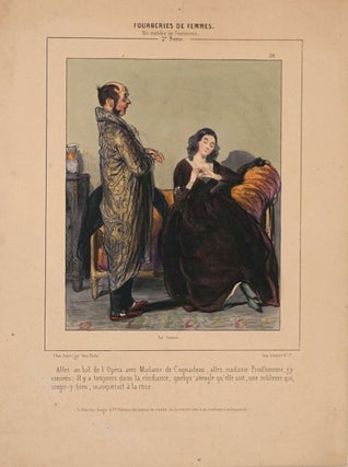 Item #24521 Pourboires de Femmes. En Mature de Sentiment. 2e Seri, "Allen au ball de l'Opera..."...