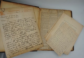 "Andre and Arnold". ALS letters to Franklin Couch regarding Andre's capture loose in binder of clipped articles on the same.