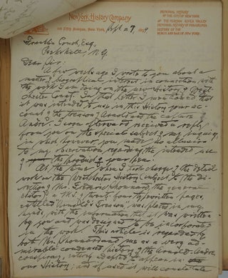 "Andre and Arnold". ALS letters to Franklin Couch regarding Andre's capture loose in binder of clipped articles on the same.