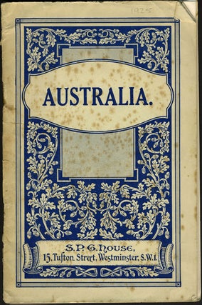 Item #24584 Australia. "White Australia" in mission Handbook. Society for the Propagation of the...