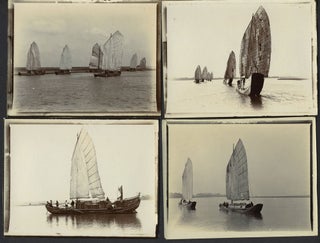 Item #24605 Chinese junks on the Han River, real photographs