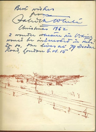 Outback. Inscribed by Patrick White to his US publishers.