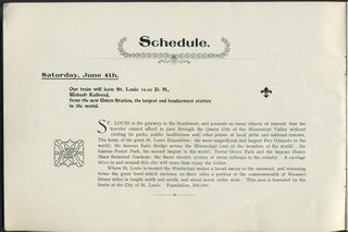 Itinerary of the "Denver Special" to the 51st Annual Meeting of the American Medical Association at Denver, Colorado, June 7th - 10th 1898.