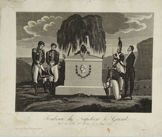 Item #24668 Tombeau de Napoleon le Grand. Mort a l'ile St. Helene le 5 Mai 1821. Sepia...