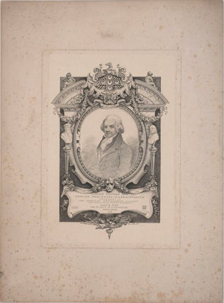 Isaiah Thomas Esq, Printer Worcester Massachusetts, President of the American Antiquarian Society and author of the History of printing. Engraved portrait.