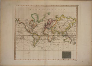 Item #24720 Hydrographical Chart of the World on Wright or Mercators Projection with Tracks of...
