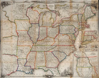 Item #24722 A New Map for Travelers Through the United States of America Showing the Railroads,...