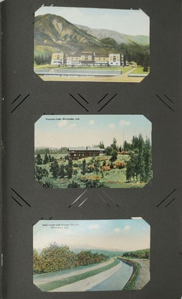 Item #24757 900 California color postcards. Album and box