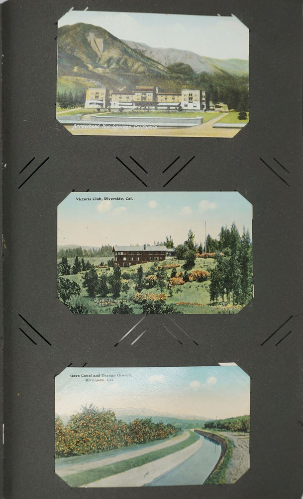 Item #24757 900 California color postcards. Album and box.