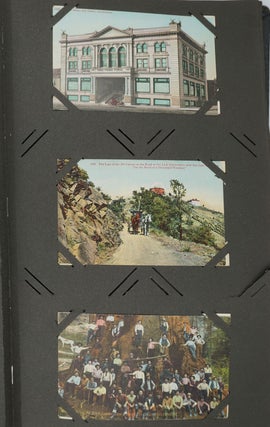 900 California color postcards. Album and box.